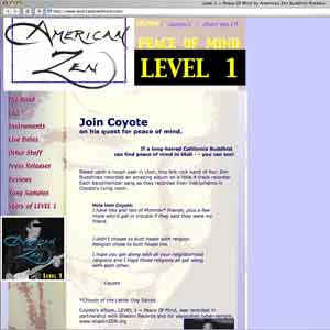 CD website for LEVEL 1 Peace Of Mind by American Zen